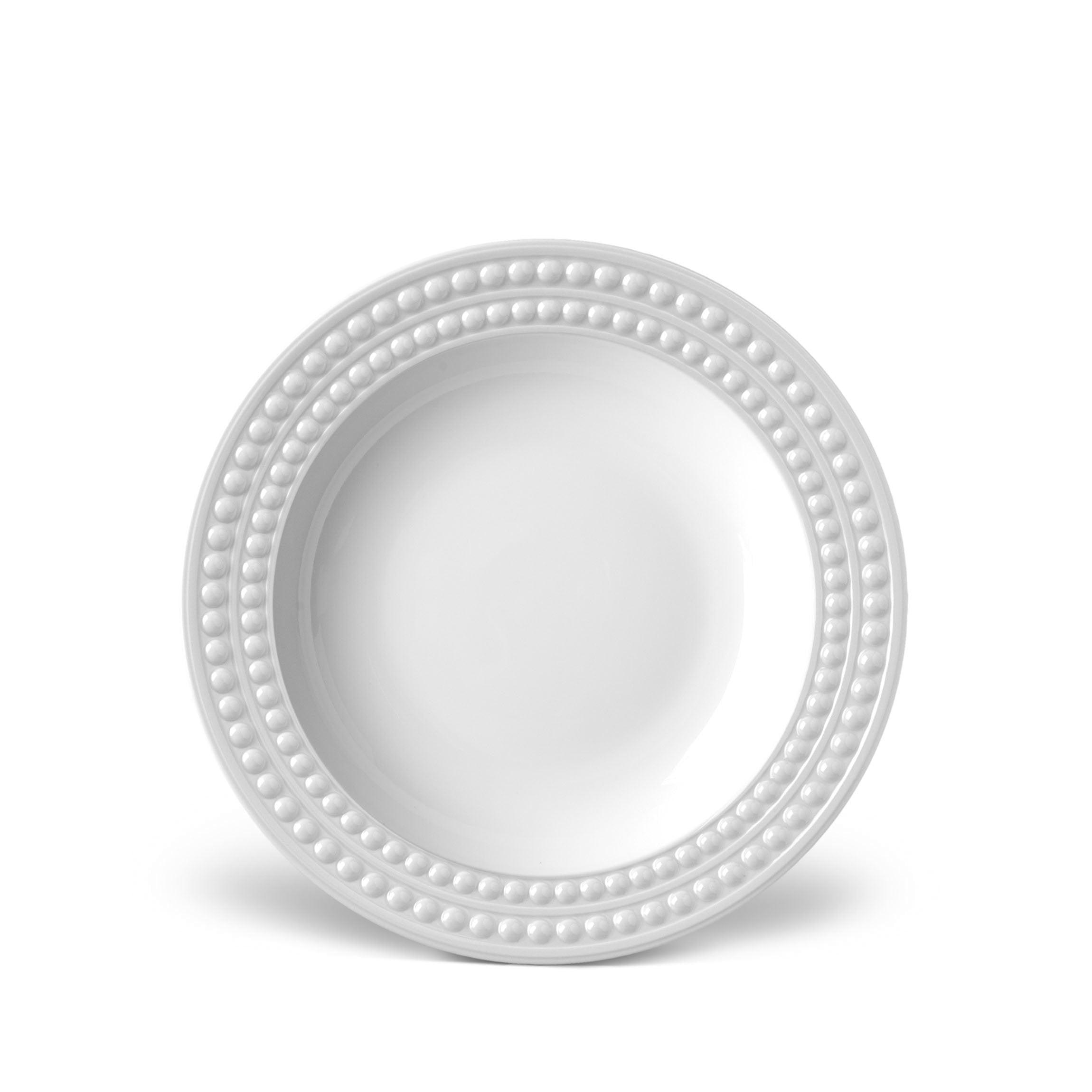 L'Objet Perlee Soup Plate - White