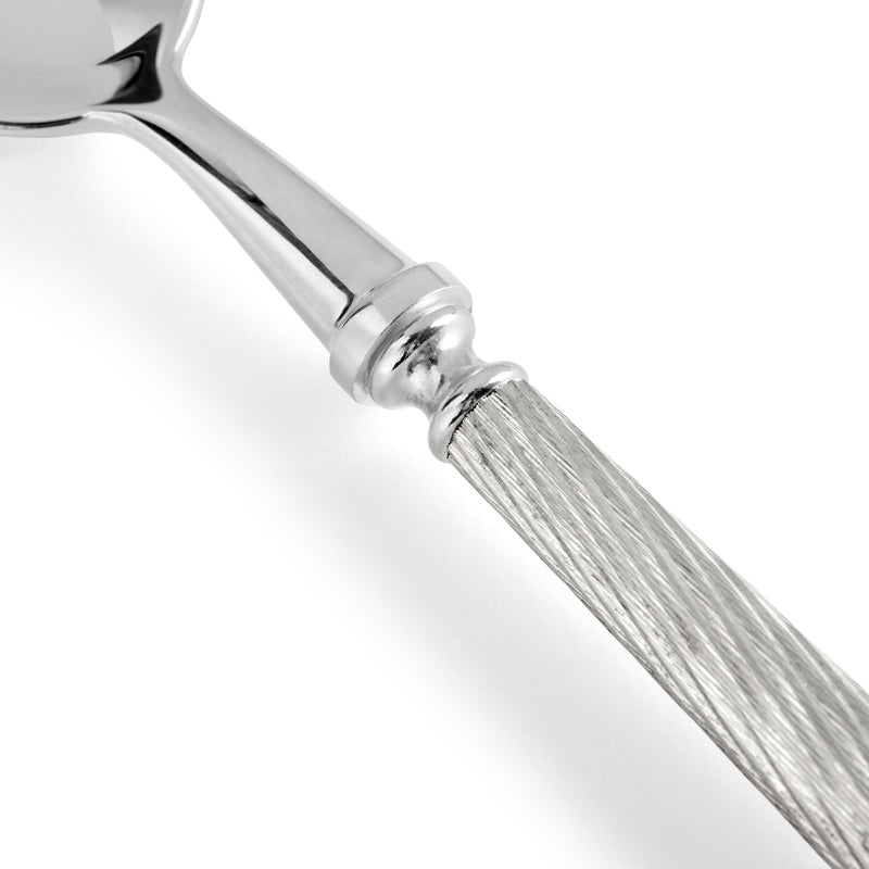 Cable Silver Dessert Spoon - L'OBJET