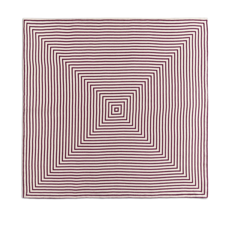 Linen Sateen Concorde Napkins - Wine + Ecru (Set of 4) - L'OBJET