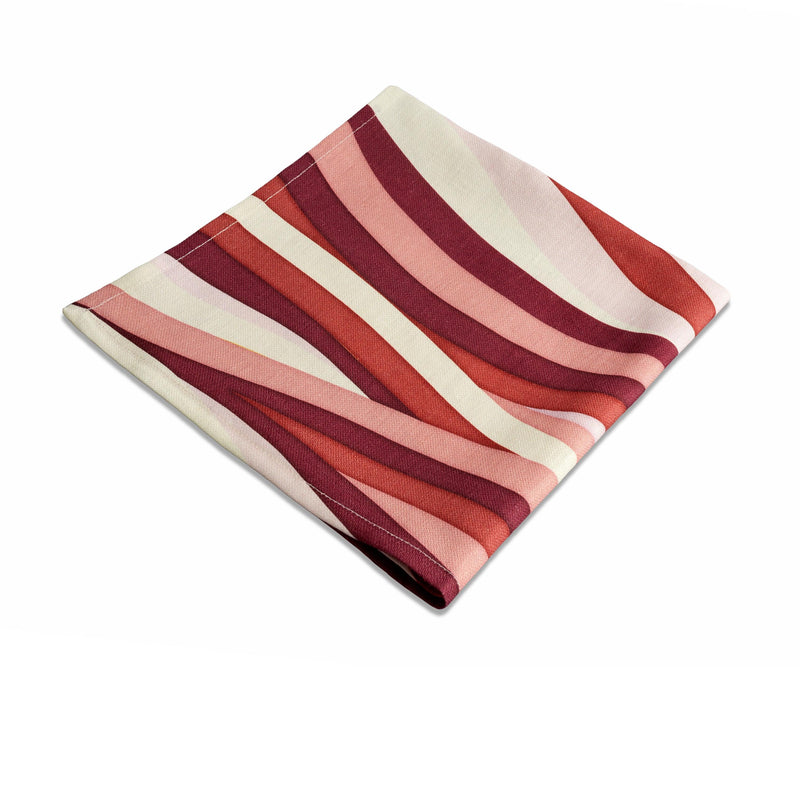 Linen Sateen Landscape Napkins - Pink (Set of 4) - L'OBJET