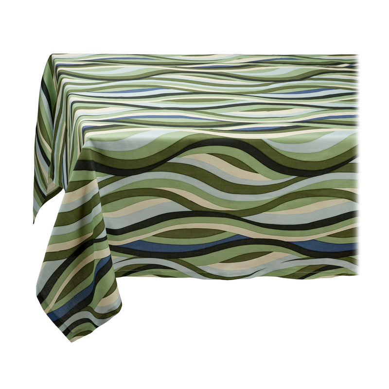 Linen Sateen Landscape Tablecloth - Blue + Green - L'OBJET