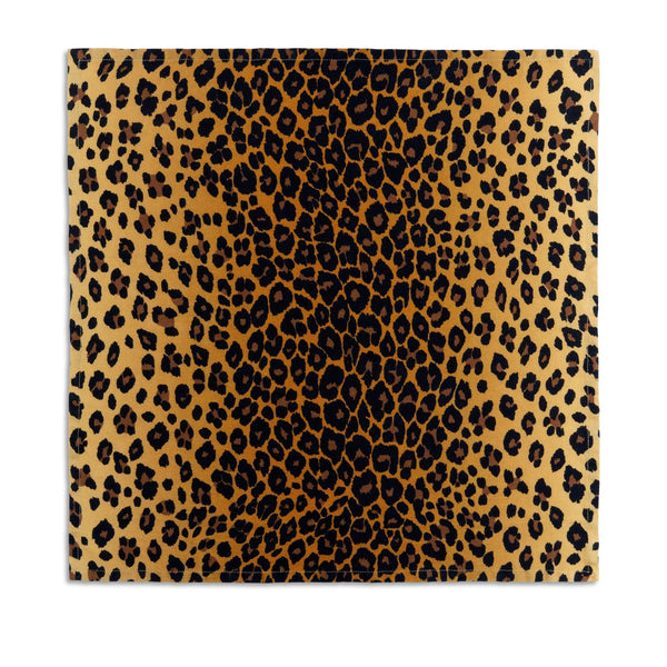 Linen Sateen Leopard Napkins - Natural (Set of 4) - L'OBJET