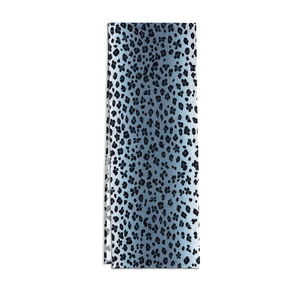 Linen Sateen Leopard Runner - Blue - L'OBJET