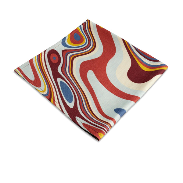 Linen Sateen Waves Napkins - Multi-Color (Set of 4) - L'OBJET