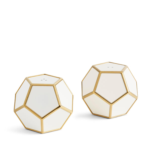 Pentagon Spice Jewels (Set of 2) - White + Gold - L'OBJET