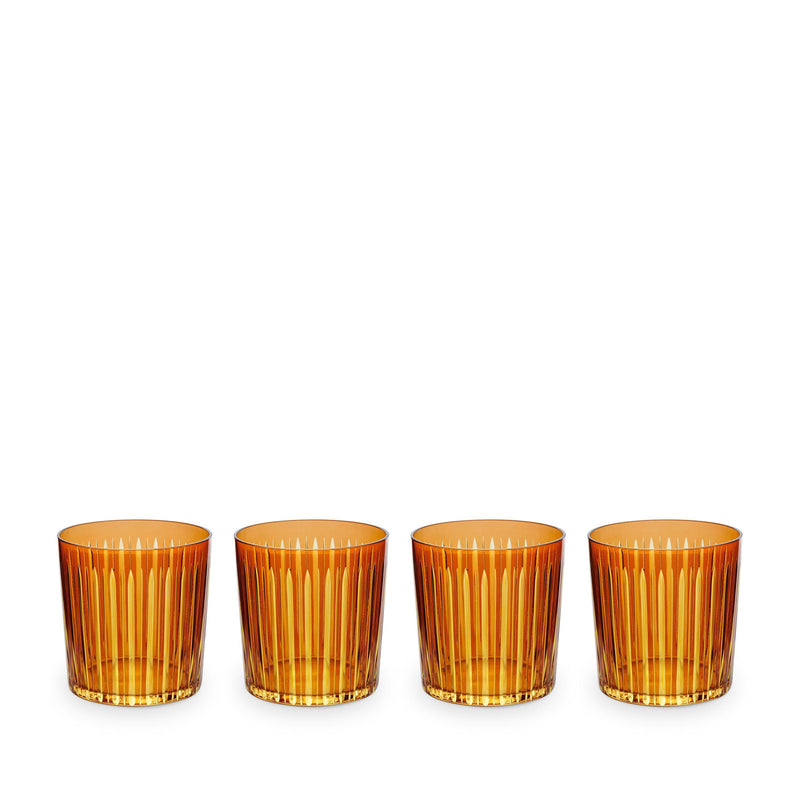 Prism Double Old Fashioned Glasses - Amber (Set of 4) - L'OBJET