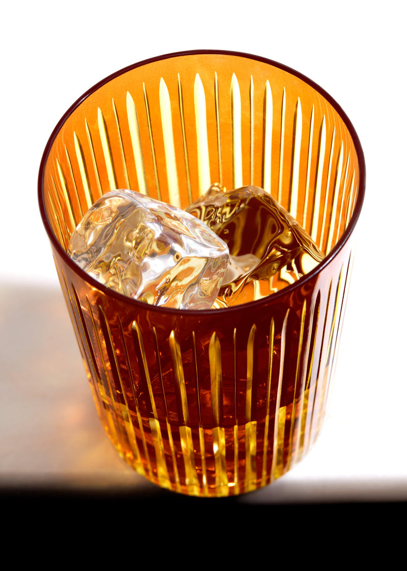 Prism Double Old Fashioned Glasses - Amber (Set of 4) - L'OBJET