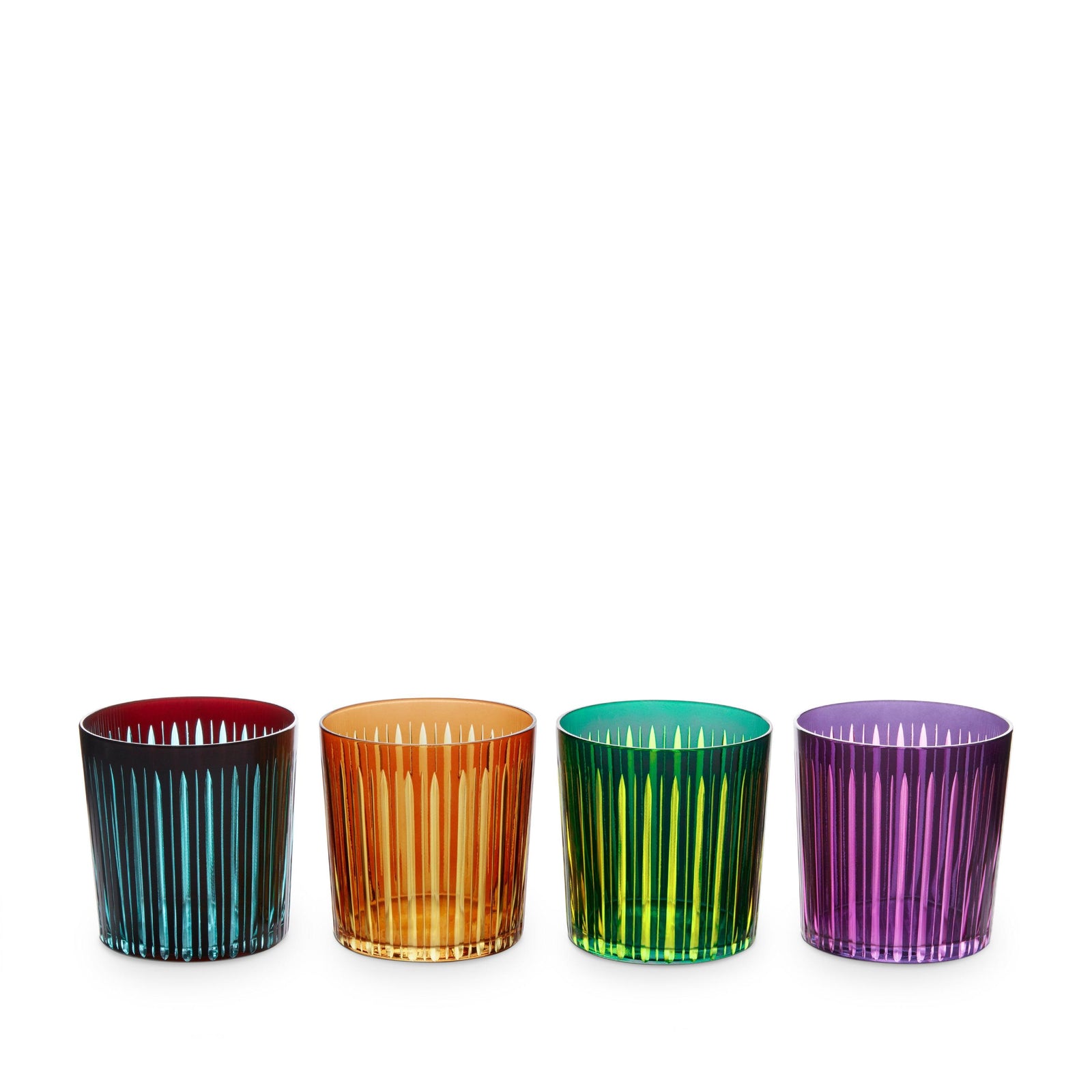 Prism Double Old Fashioned Glasses - Assorted (Set of 4)