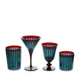 Prism Double Old Fashioned Glasses-Bordeaux (Set of 4) - L'OBJET