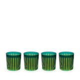 Prism Double Old Fashioned Glasses - Green (Set of 4) - L'OBJET