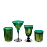 Prism Double Old Fashioned Glasses - Green (Set of 4) - L'OBJET