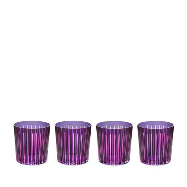 Prism Double Old Fashioned Glasses - Purple(Set of 4) - L'OBJET