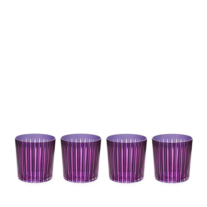 Prism Double Old Fashioned Glasses - Purple(Set of 4) - L'OBJET