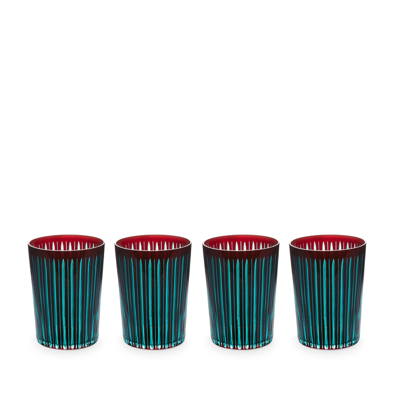 Prism Highball Glasses-Bordeaux (Set of 4) - L'OBJET