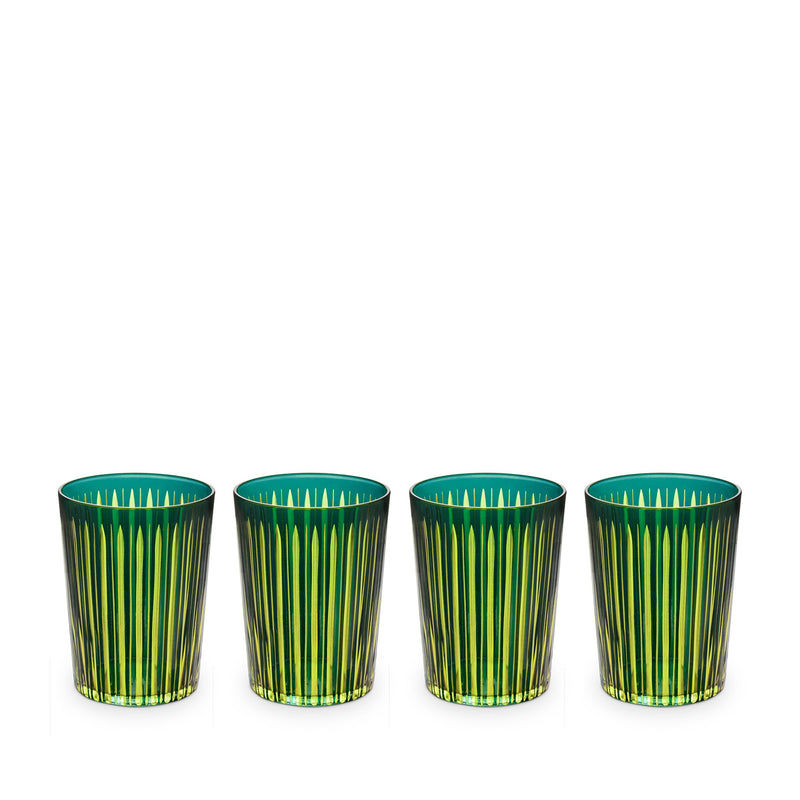 Prism Highball Glasses - Green (Set of 4) - L'OBJET