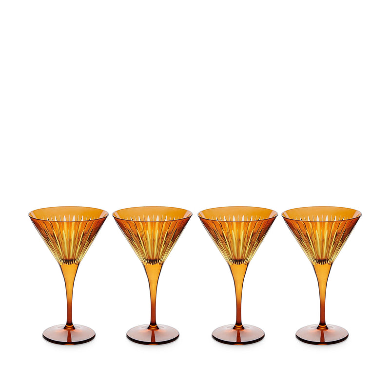 Prism Martini Glasses - Amber (Set of 4) - L'OBJET