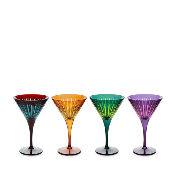 Prism Martini Glasses - Assorted (Set of 4) - L'OBJET