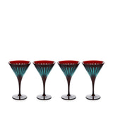 Prism Martini Glasses - Bordeaux (Set of 4) - L'OBJET