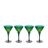 Prism Martini Glasses - Green (Set of 4) - L'OBJET