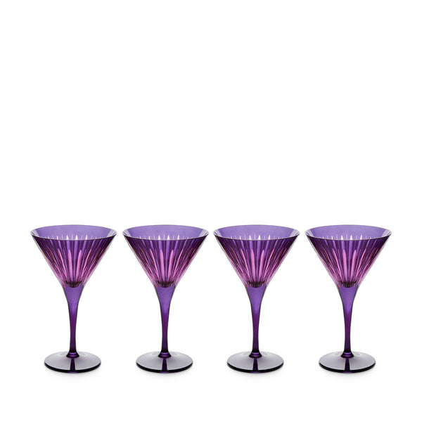 Prism Martini Glasses - Purple (Set of 4) - L'OBJET