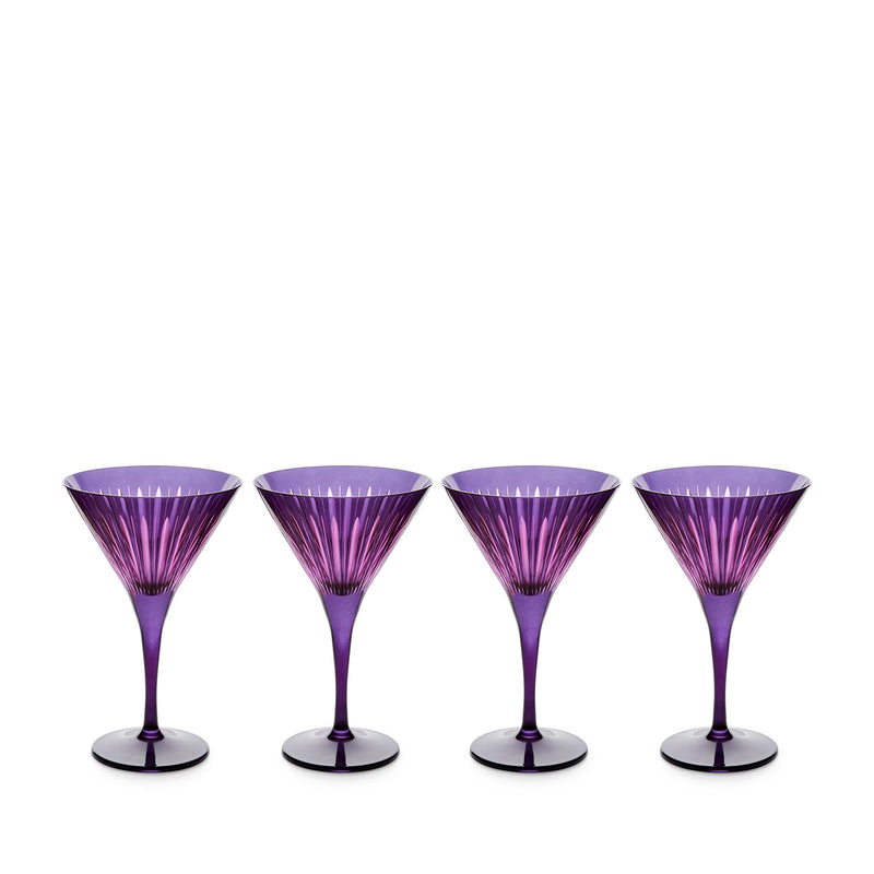 Prism Martini Glasses - Purple (Set of 4) - L'OBJET