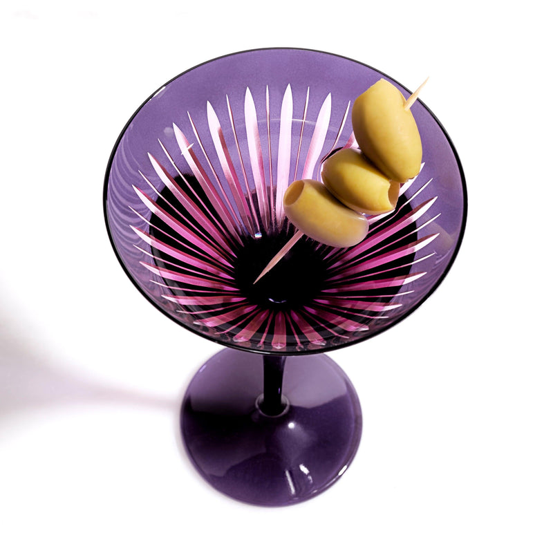 Prism Martini Glasses - Purple (Set of 4) - L'OBJET