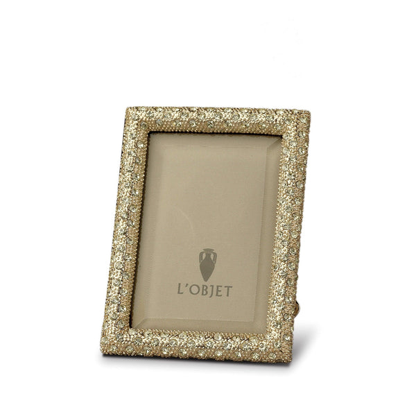 Rectangular Pave Frame - Gold