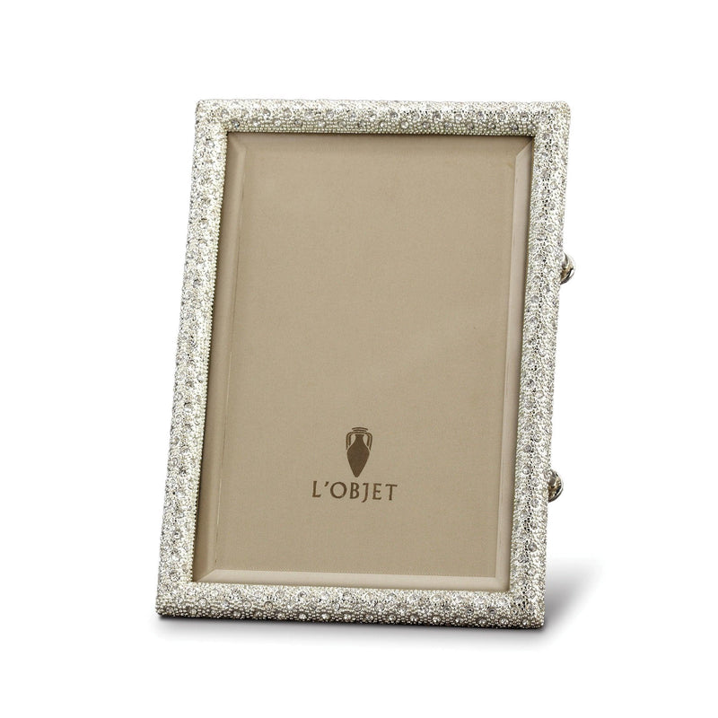 Rectangular Pave Frame - Platinum - L'OBJET