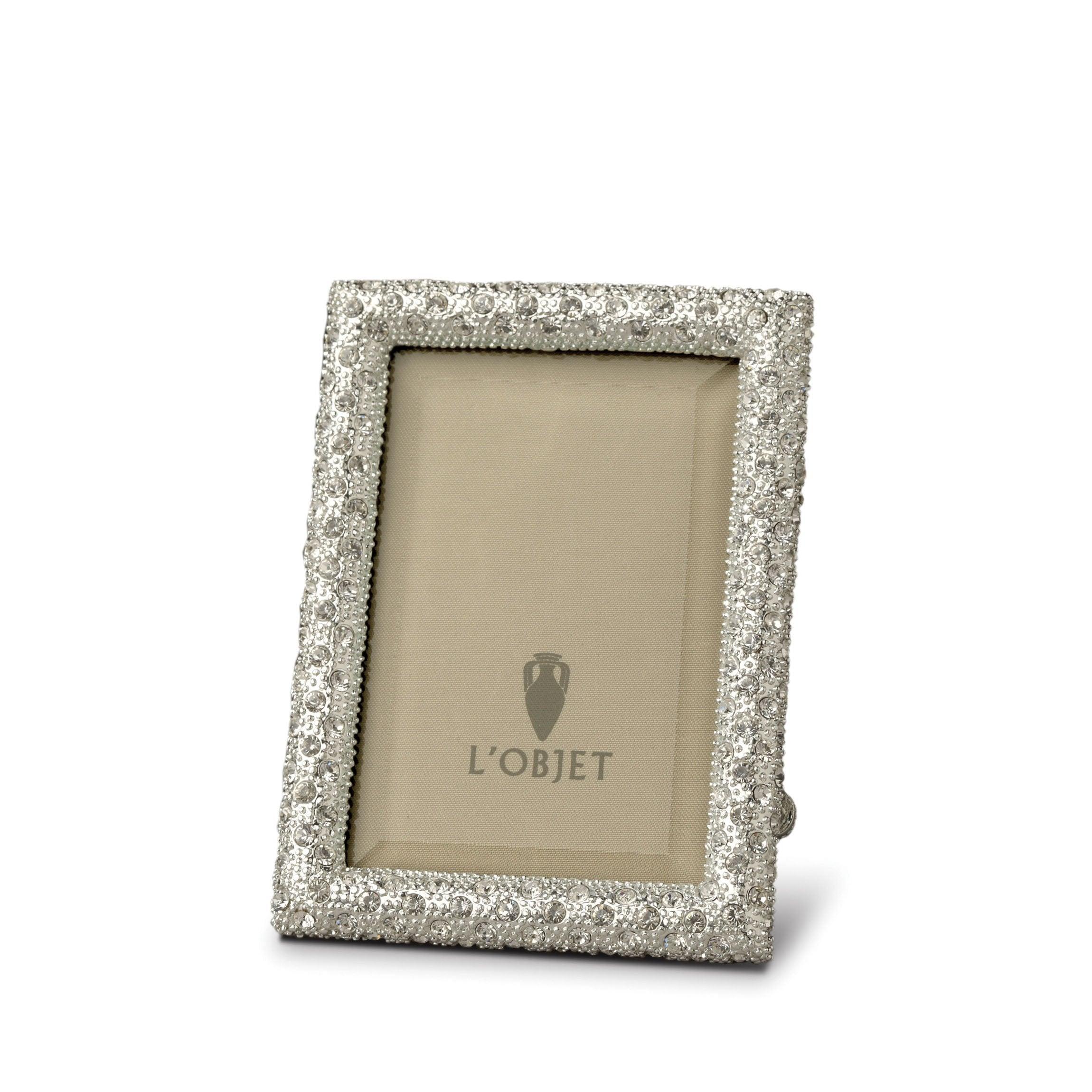 Luxury Handcrafted Picture Frames | Rectangular Pave Frame - Platinum ...