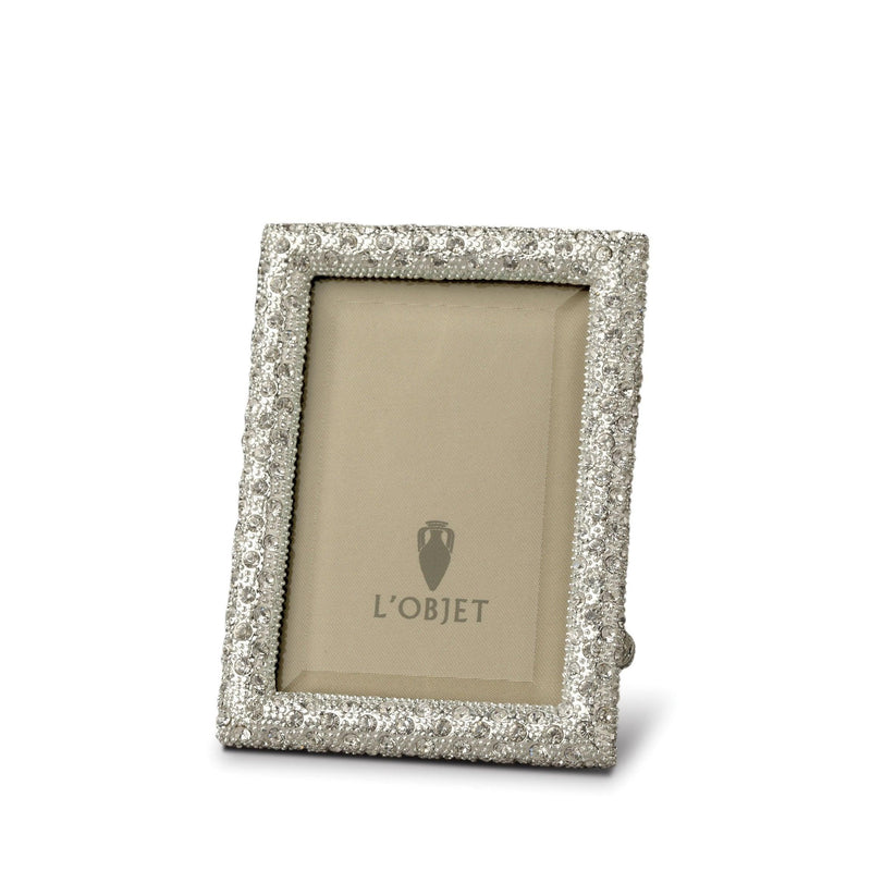 Rectangular Pave Frame - Platinum - L'OBJET