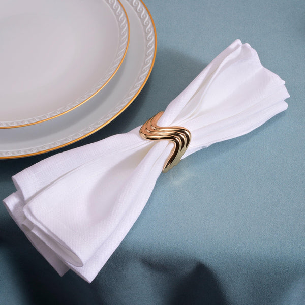 Ripple Napkin Rings (Set of 4) - Gold - L'OBJET