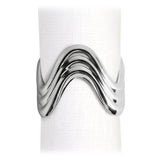 Ripple Napkin Rings (Set of 4) - Platinum - L'OBJET