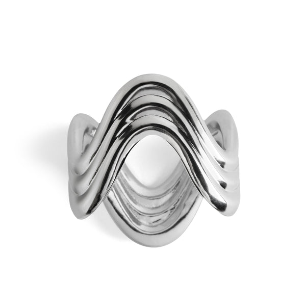 Ripple Napkin Rings (Set of 4) - Platinum - L'OBJET