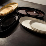 Terra Oval Platter - Stone - L'OBJET