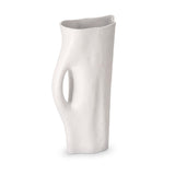 Timna Pitcher in Stone - Sculpted from Porcelain - Flowing Vessel Features Exemplary Craftsmanship with Detailed Finish