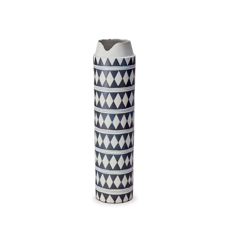 Tribal Diamond Collar Vase - X-Large - L'OBJET